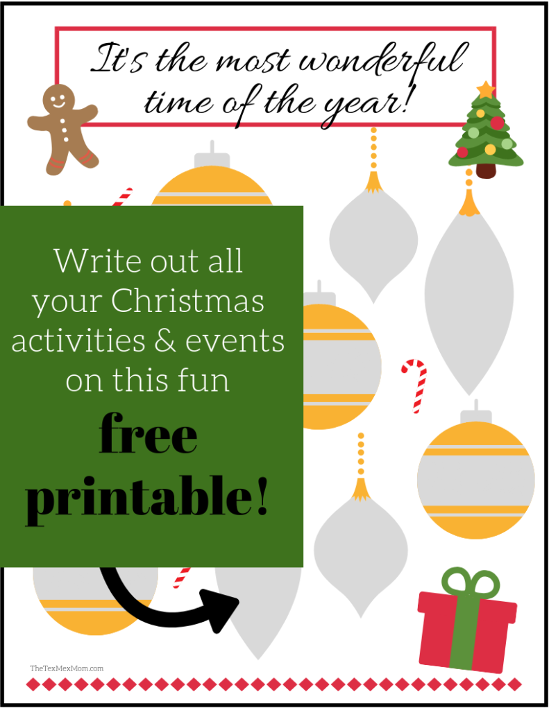 Celebrate Christmas with your kids all month long #christmasprintable