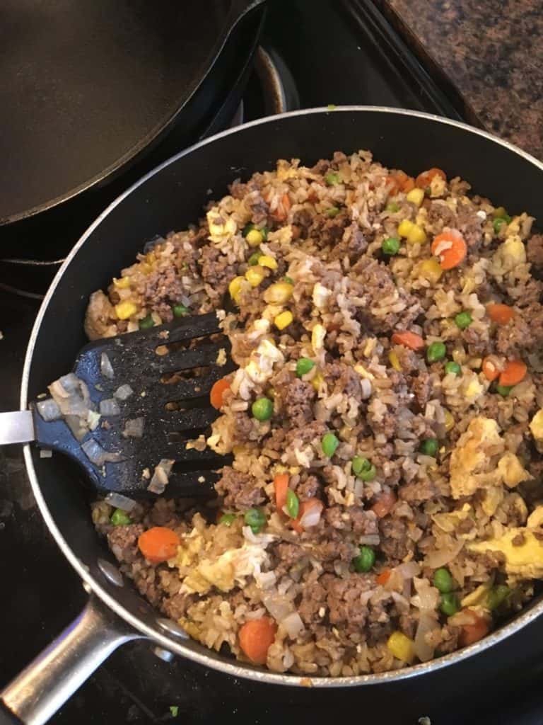 ground beef fried rice