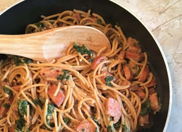 Sausage and Spinach Spaghetti