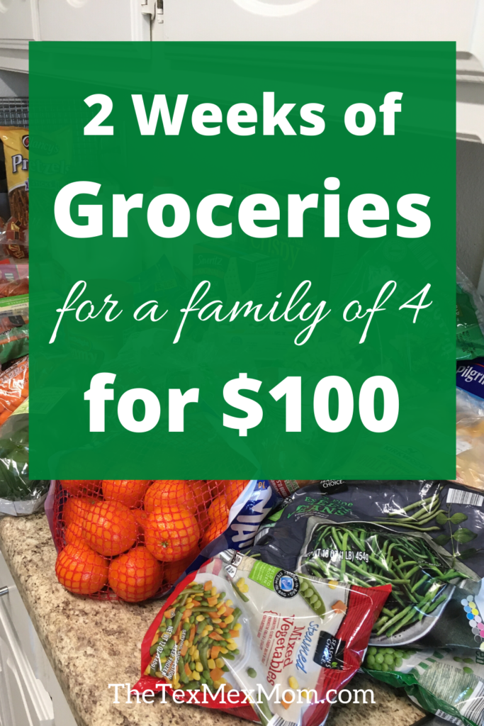 Two Weeks of Groceries for 100 Simple Menu and Grocery List!