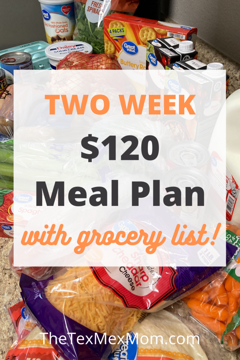 120 Two Week Grocery Budget and Meal Plan The TexMex Mom