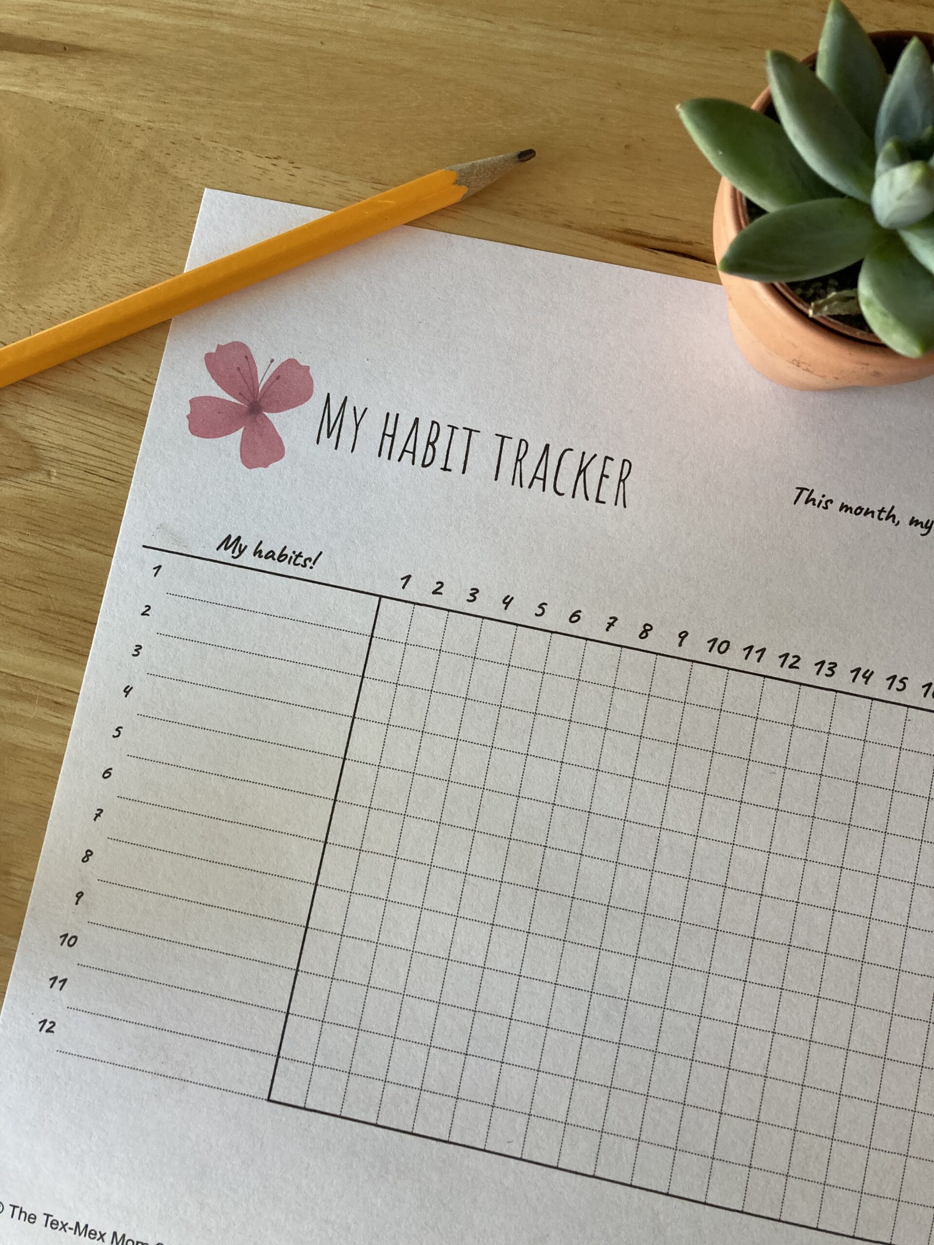 free printable habit tracker