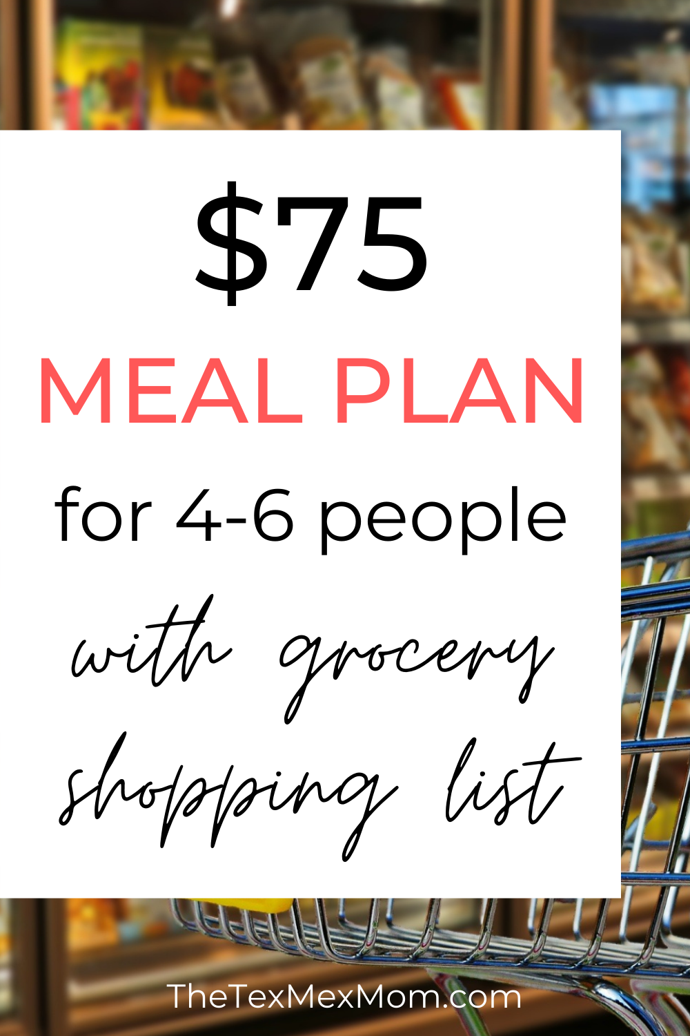 $75 weekly grocery budget meal plan