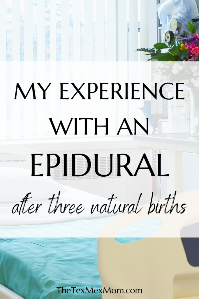 My experience with an epidural after three natural births