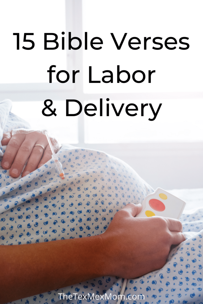 15 best verses for labor // image of pregnant woman in hospital
