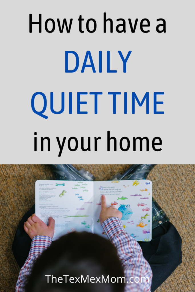 How to have a daily quiet time for kids (with image of child reading)