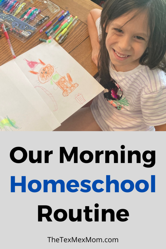 Our homeschool morning routine with four kids