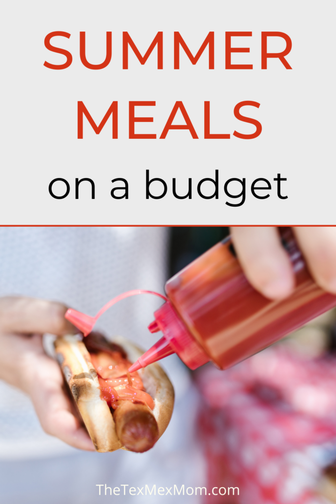 easy summer meals on a budget (with image of a hot dog)