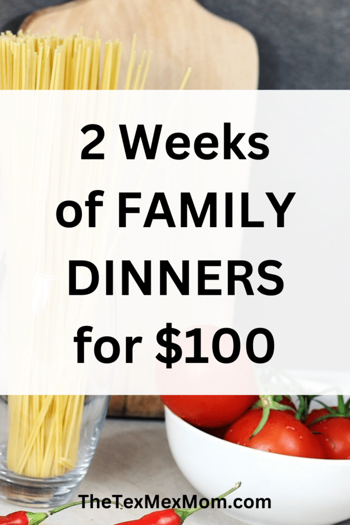 Two Weeks of Family Dinners for $100