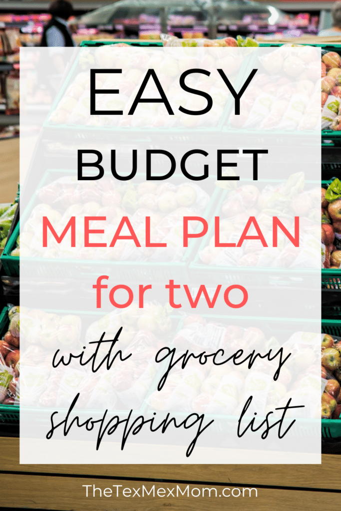 Easy Budget Meal Plan for Two with Grocery List