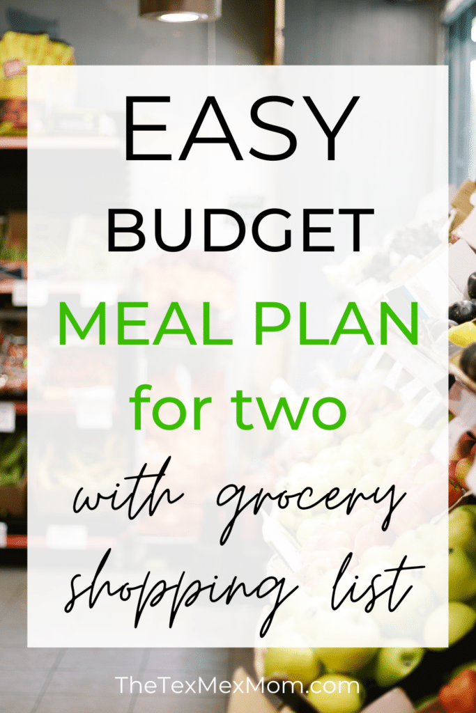 Easy Budget Meal Plan for Two with Grocery List