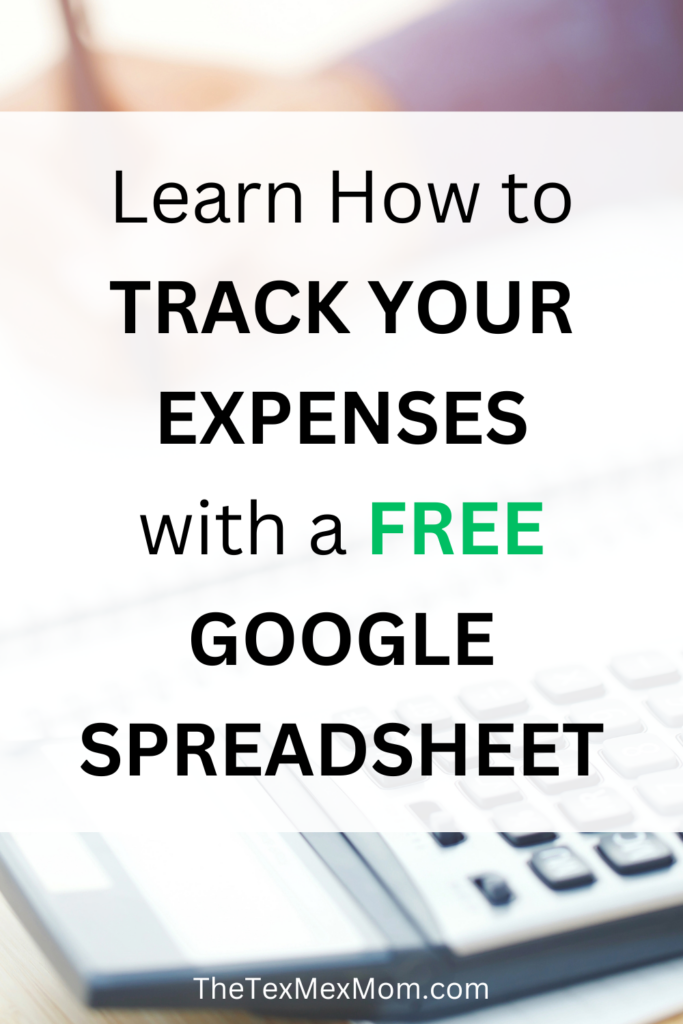 Learn how to track your expenses with a free google spreadsheet
