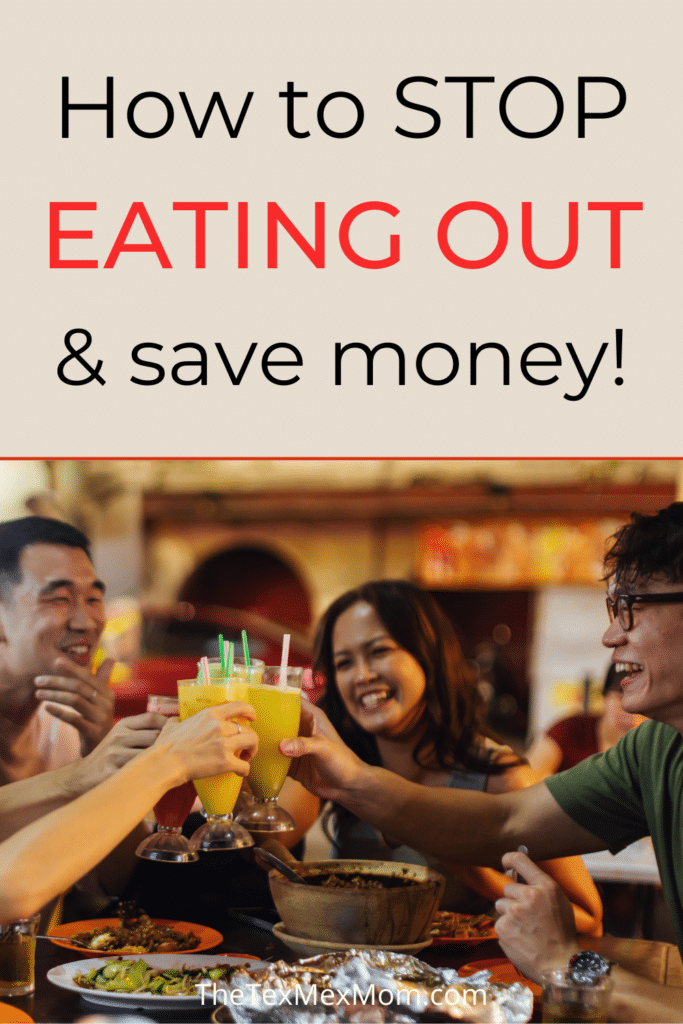 how to stop eating out and save money (with photo of people eating out)