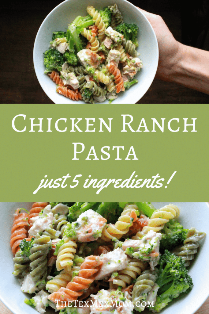 chicken ranch pasta recipe - just five ingredients!