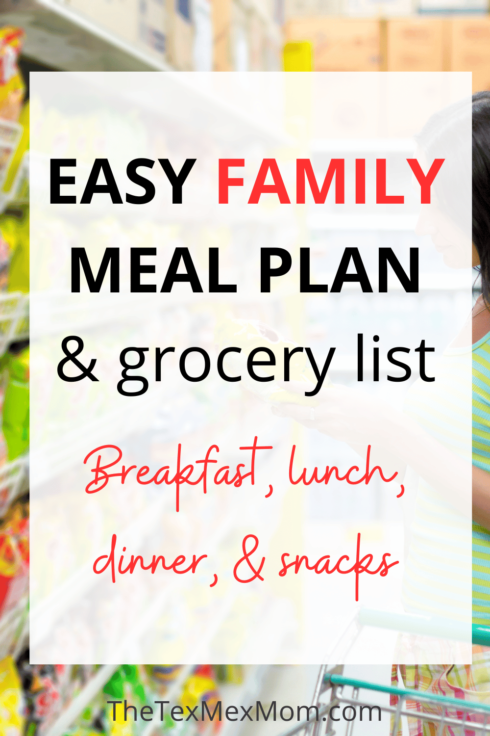 Complete Weekly Family Meal Plan - Menu for a Busy Week - The Tex-Mex Mom