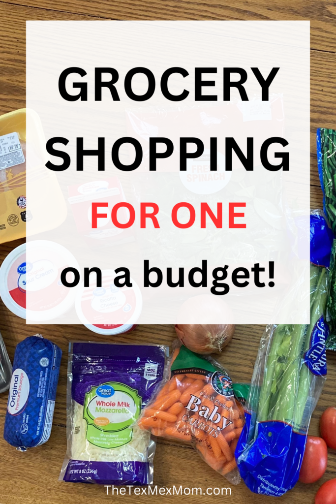 Grocery shopping for one on a budget (with photo of groceries)