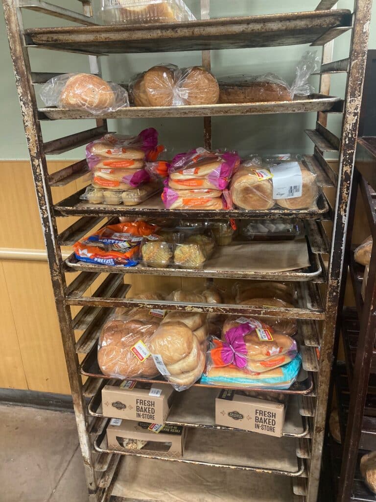 discount bakery rack at Kroger