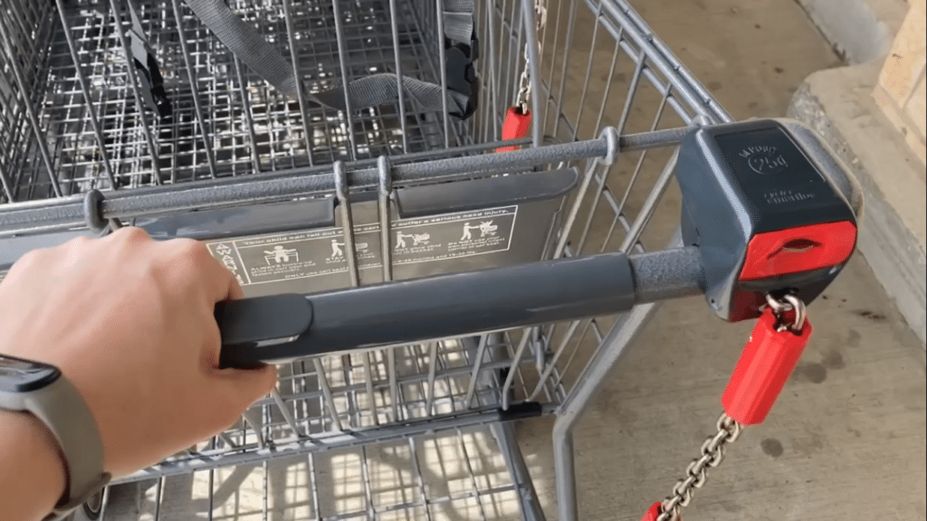 grocery cart at Aldi