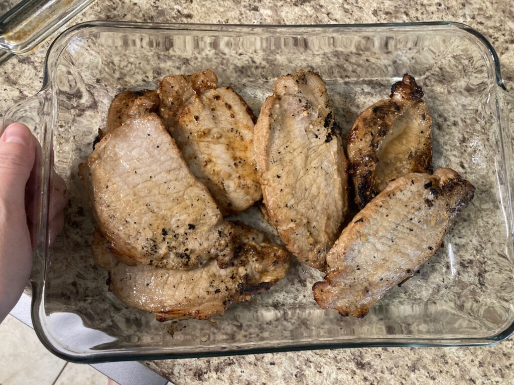pork chops fresh from the grill
