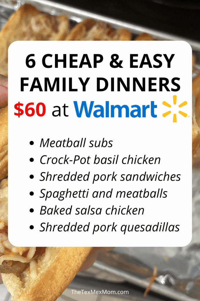 $60 meal plan 6 Cheap and Easy Family Dinners for $60 from Walmart
